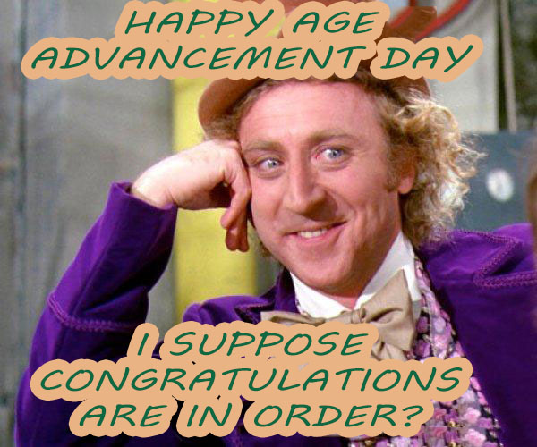 Happy age advancement day